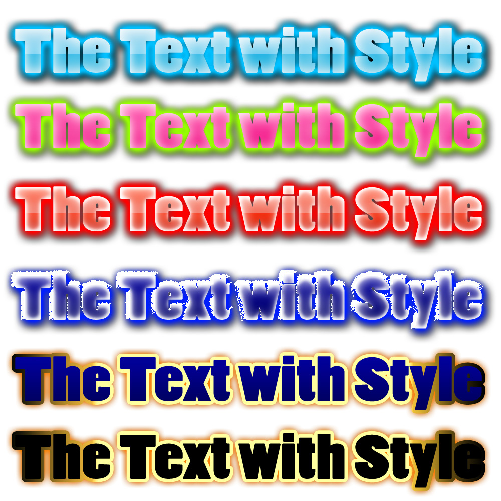 Photoshop Text Styles