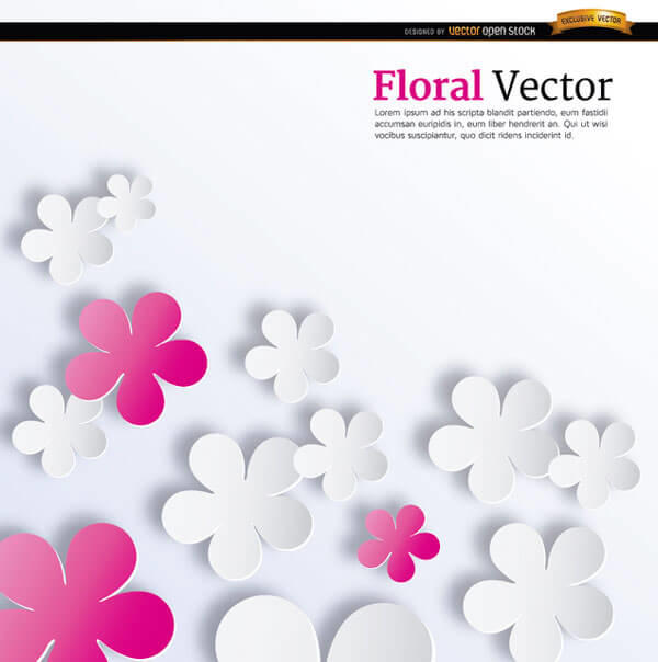 Pink and White Flower Design Pink and White Flower Design