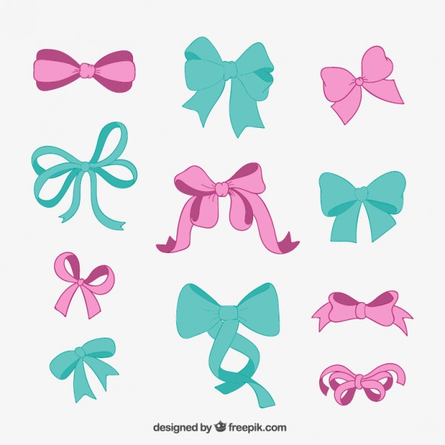 Pink Bow Vector Graphic