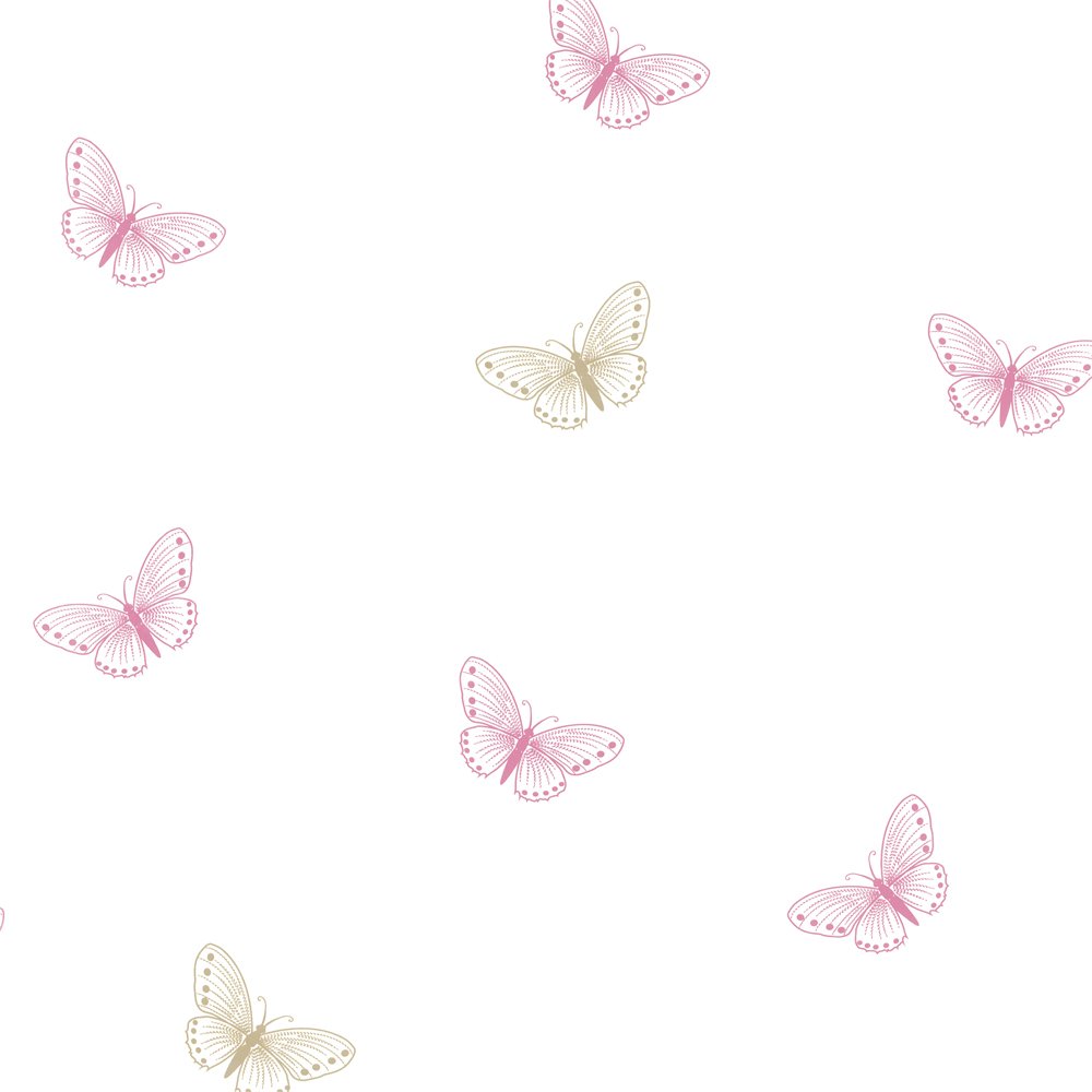 Pink Butterflies with White Background Pink Butterflies with White Background