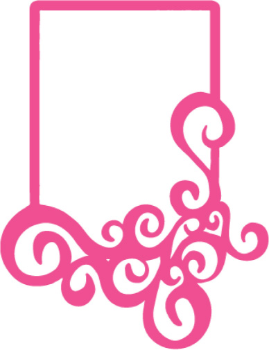 Pink Swirl Border Clip Art