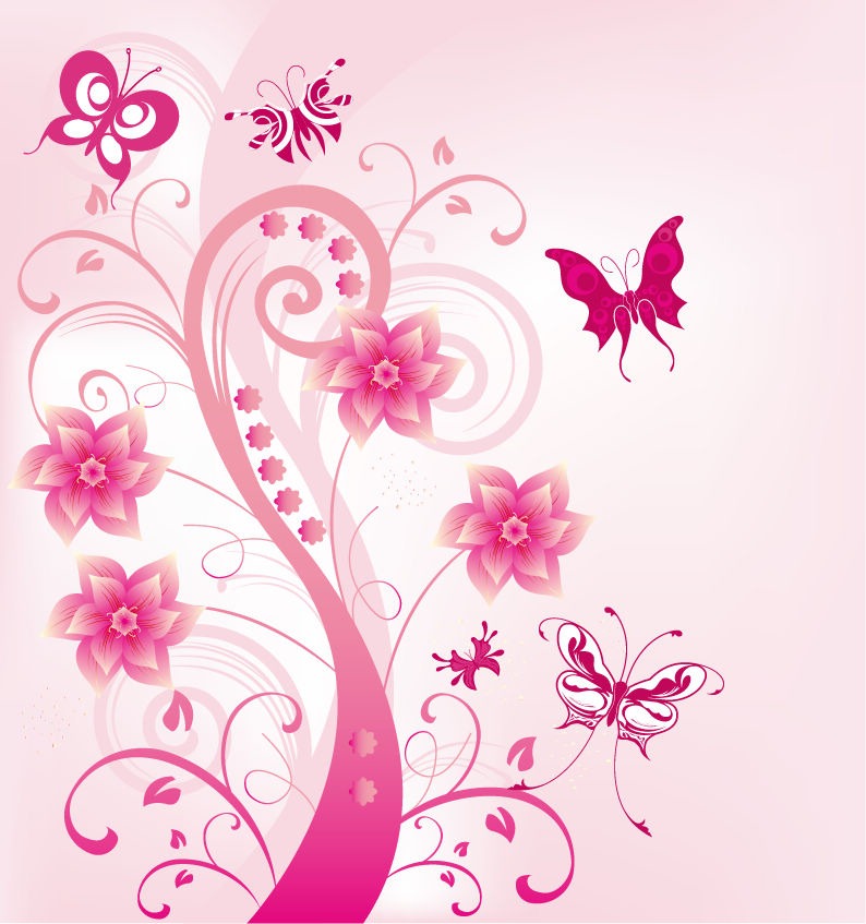 Pink Swirl Vector Graphics