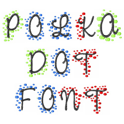 Polka Dot Monogram Embroidery Font