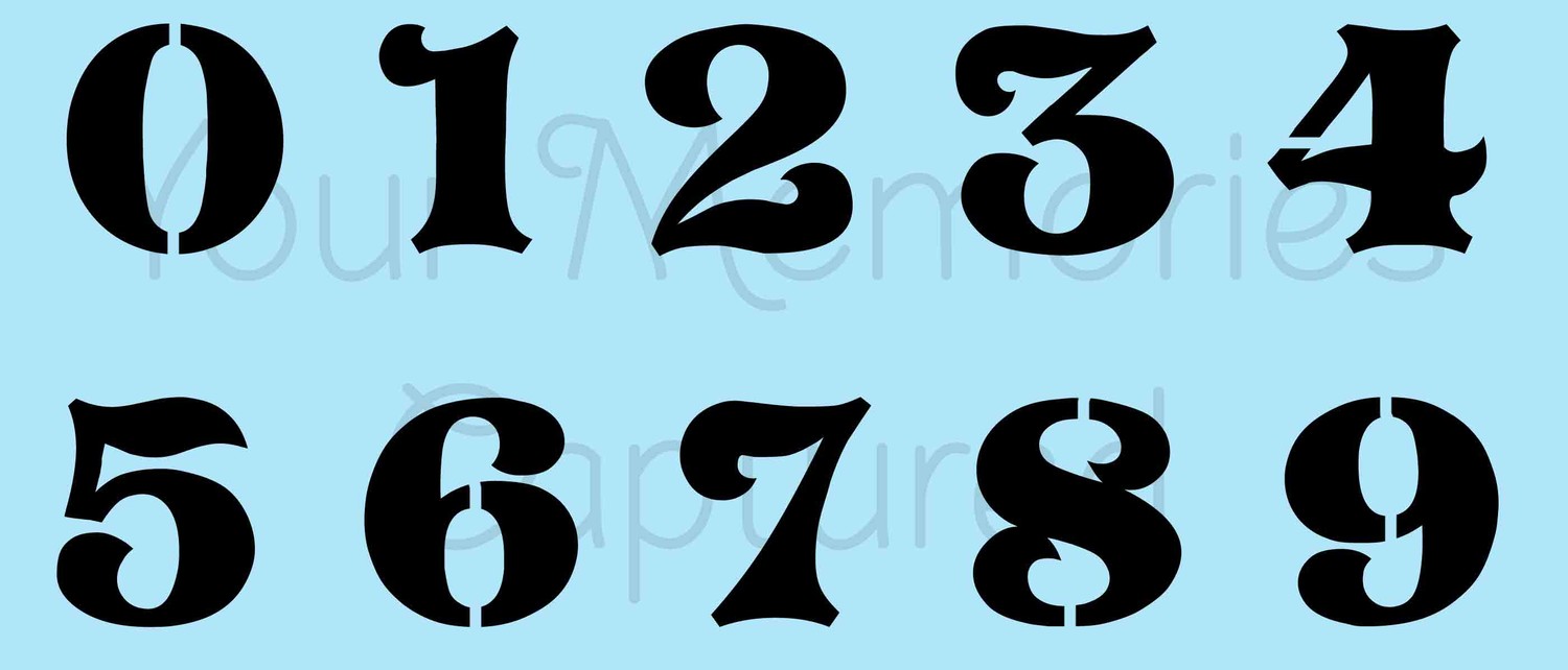 Printable Number Stencils Fonts