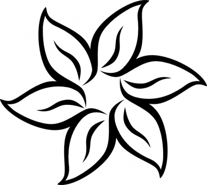 Purple Flower Outline Clip Art Purple Flower Outline Clip Art
