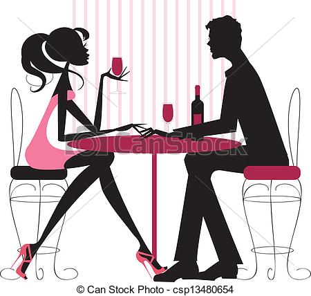 Romantic Dinner Date Clip Art