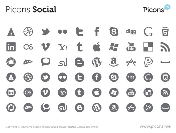 Round Social Media Icons Vector Free Round Social Media Icons Vector Free