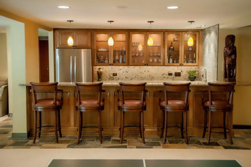 Rustic Basement Bar Design Ideas