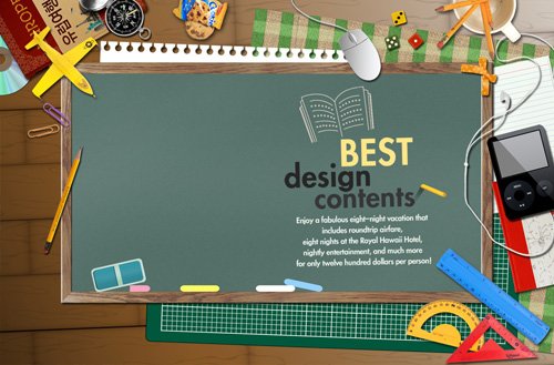 School Background for Photoshop PSD