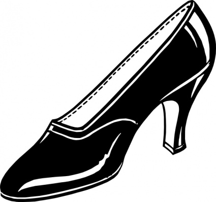 Shoe Clip Art Black and White