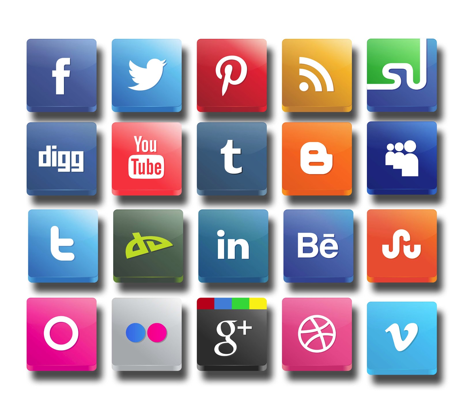 Social Media Icons for Website Social Media Icons for Website