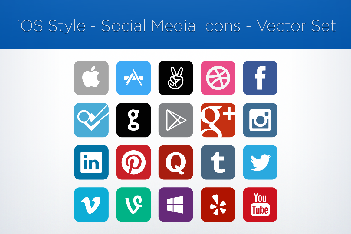 Social Media Icons Vector Social Media Icons Vector