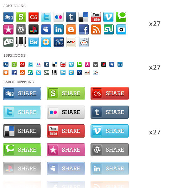Social Media Share Icons
