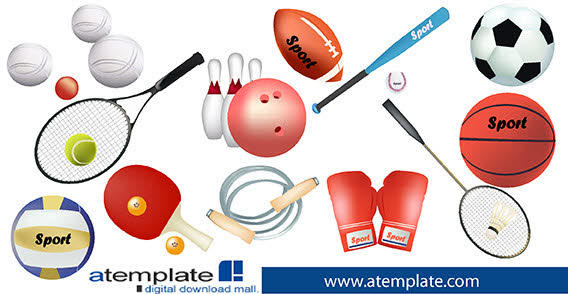 Sports Equipment Clip Art Vector Free