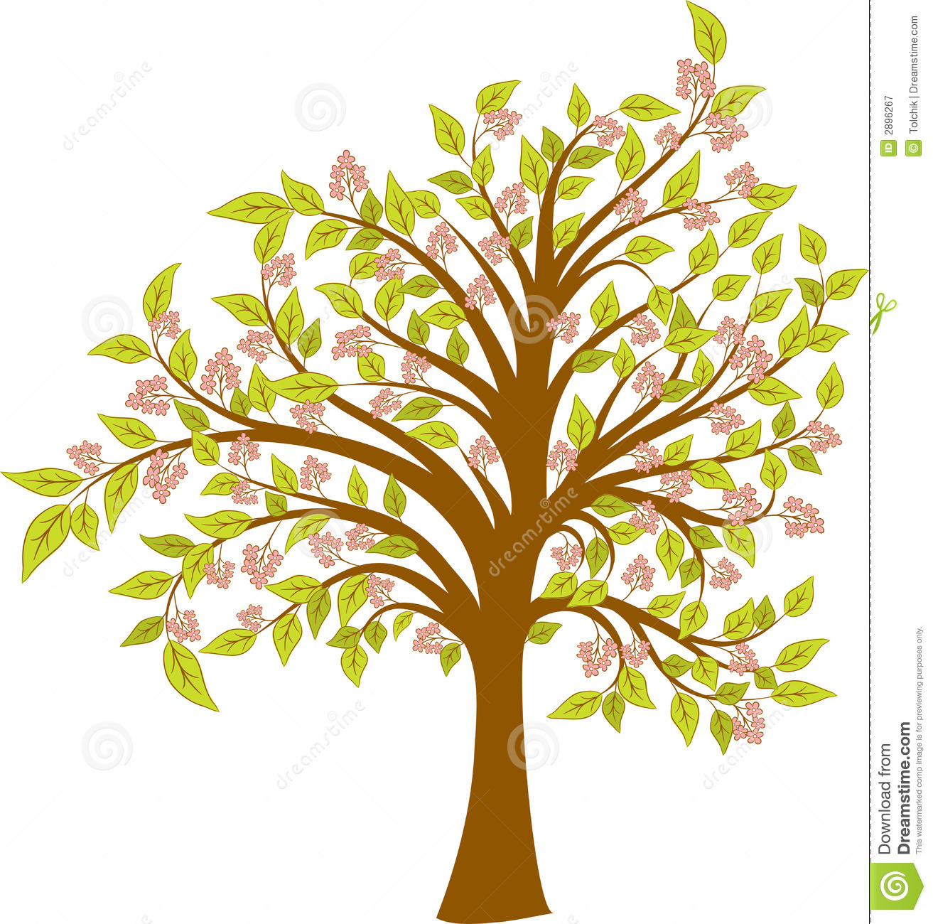 Spring Tree Vector Free