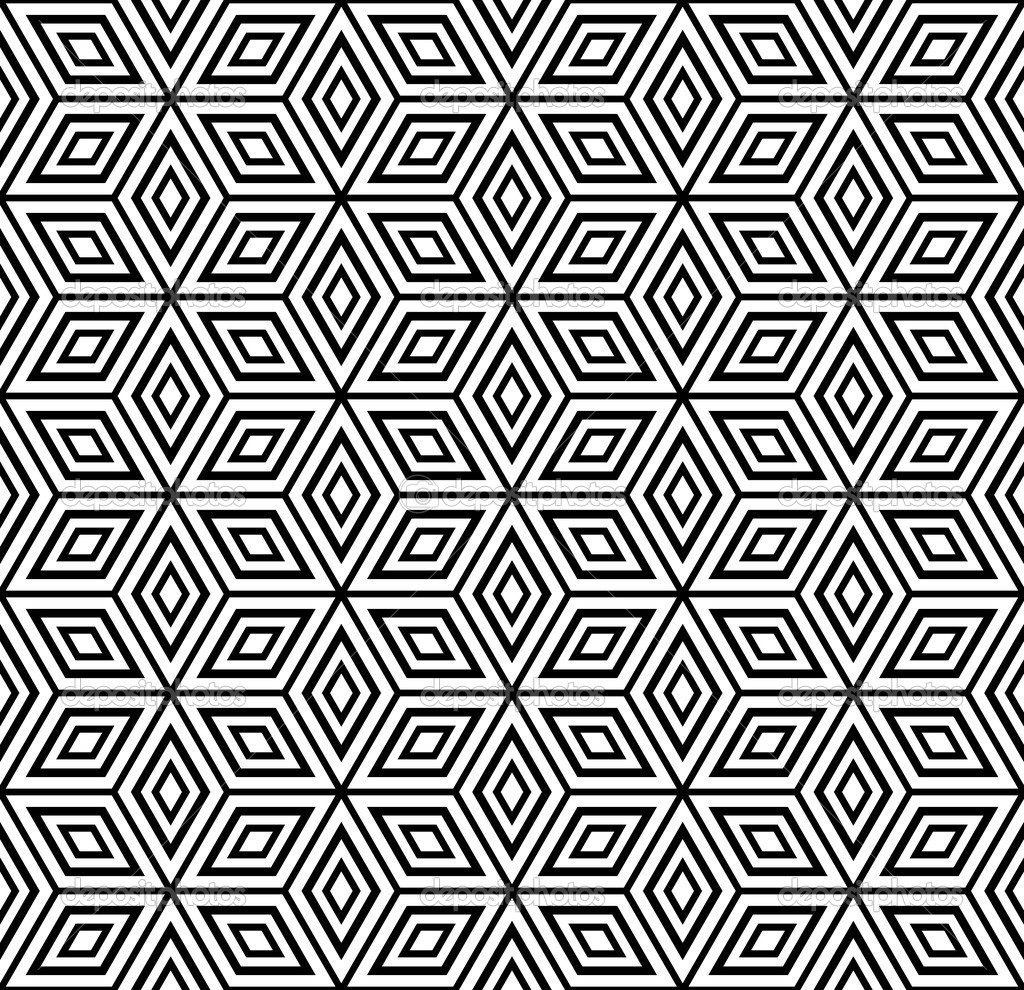 Square Geometric Patterns Coloring Pages