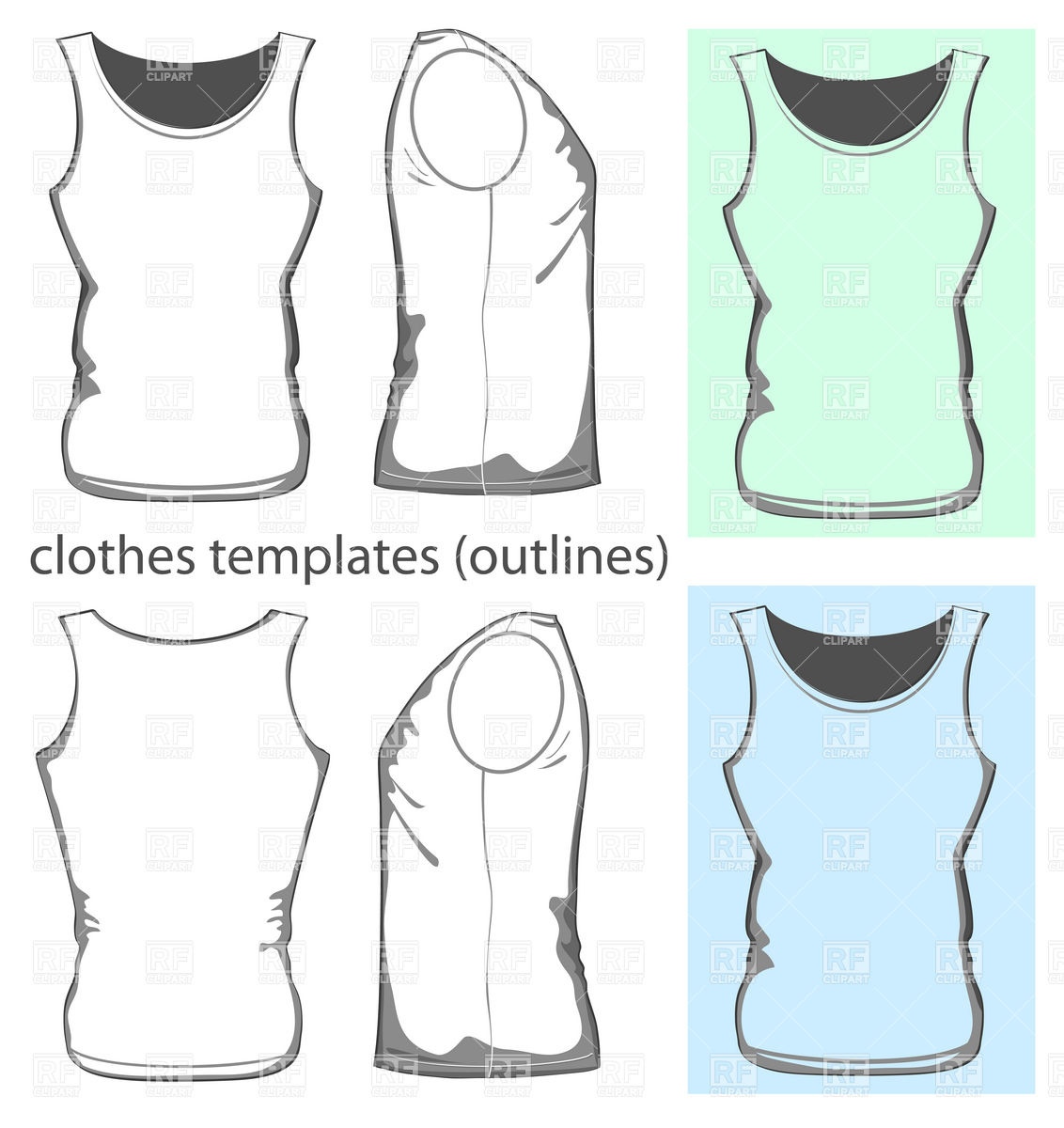 Tank Top Template Vector