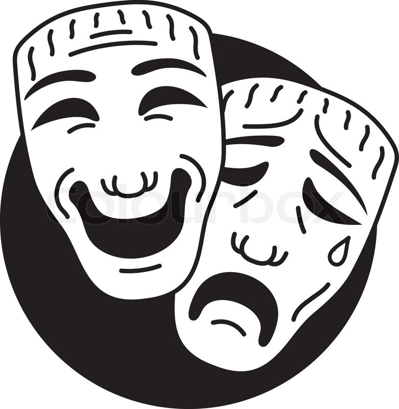 Theatre Masks Comedy Tragedy Clip Art