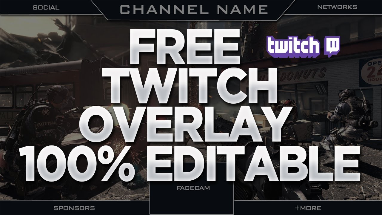 Twitch Overlay Template PSD Free