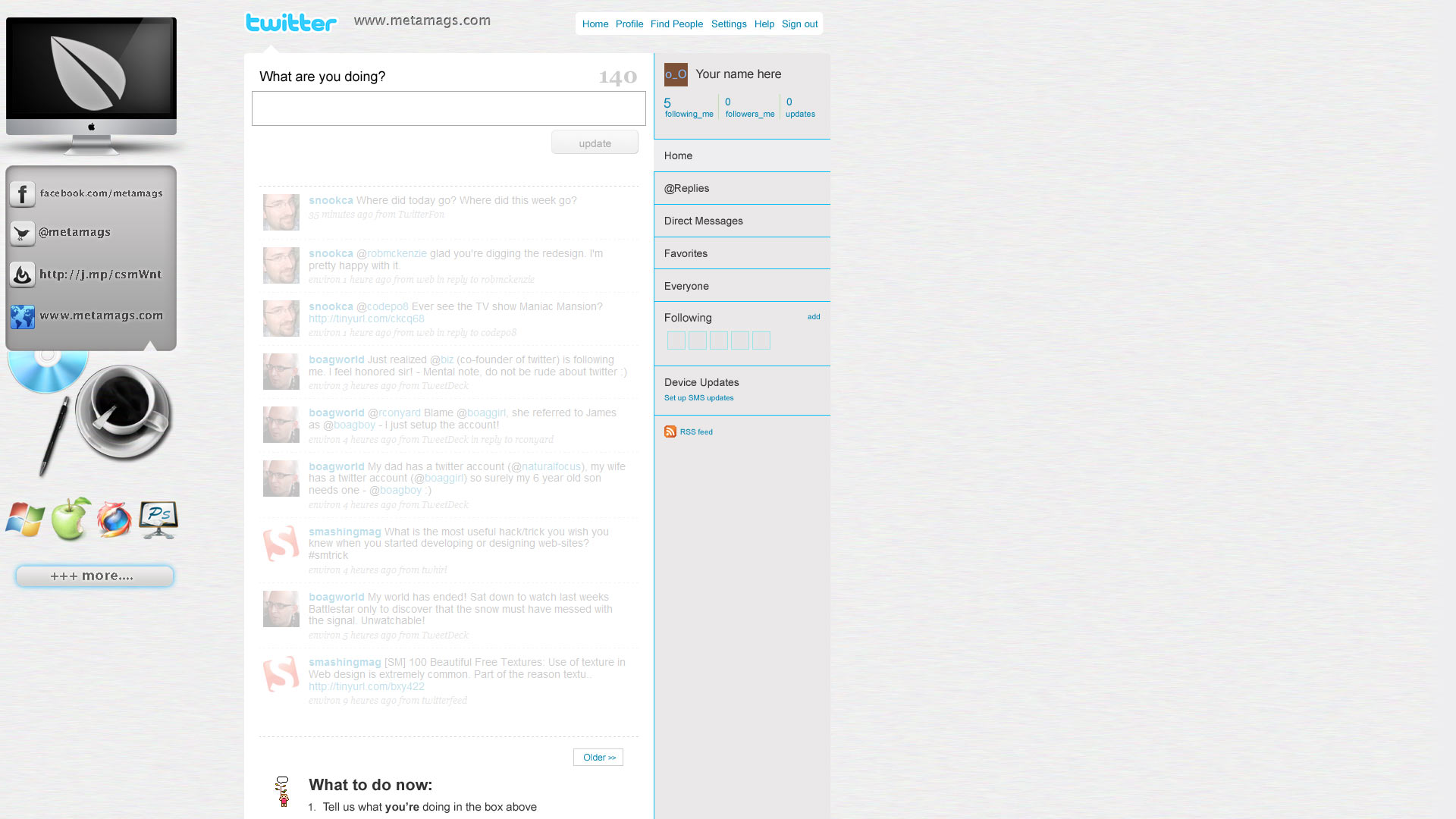 Twitter PSD Template Twitter PSD Template