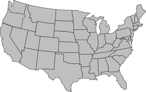 United States Map Outline Vector United States Map Outline Vector