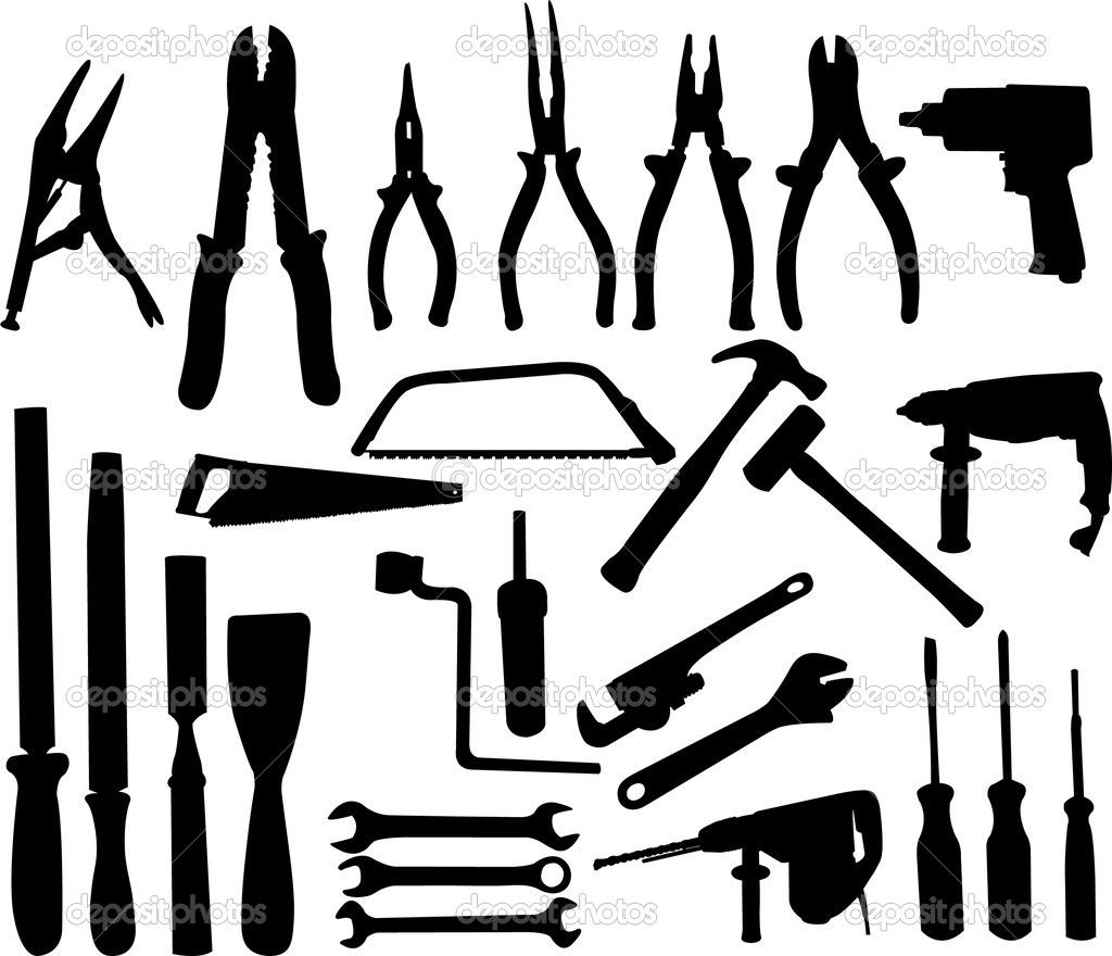 17 Tool Silhouette Vector Images