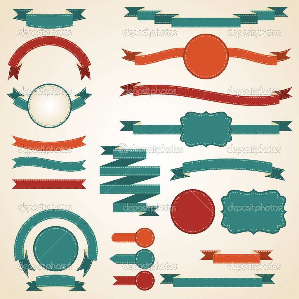 Vector Vintage Labels and Ribbon Vector Vintage Labels and Ribbon