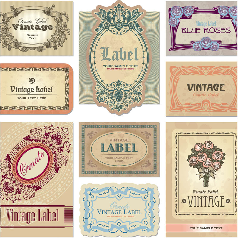 Vector Vintage Labels Design