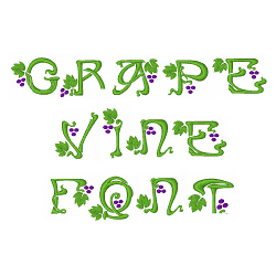 Vine Embroidery Font