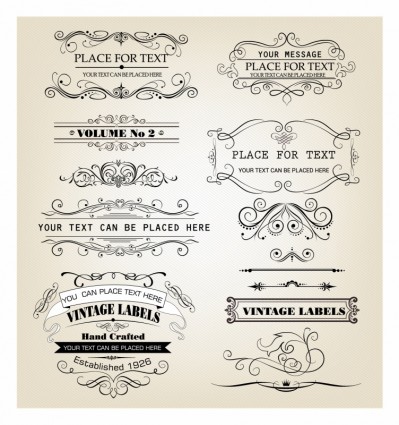 Vintage Elements and Scroll Frames