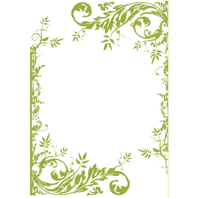 Vintage Floral Frame Clip Art