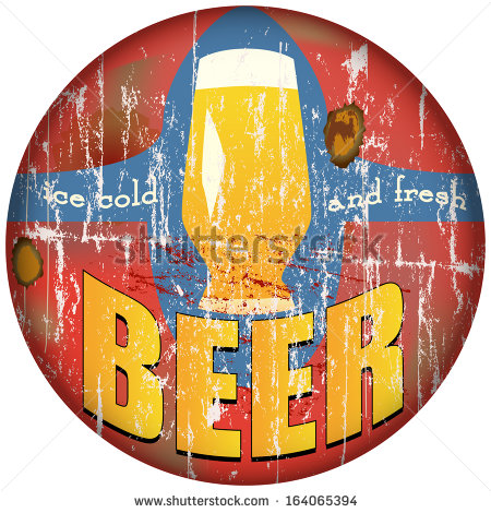 Vintage Metal Beer Signs