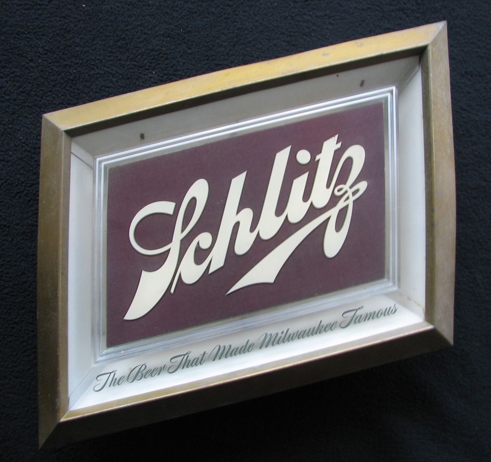Vintage Schlitz Lighted Beer Signs eBay