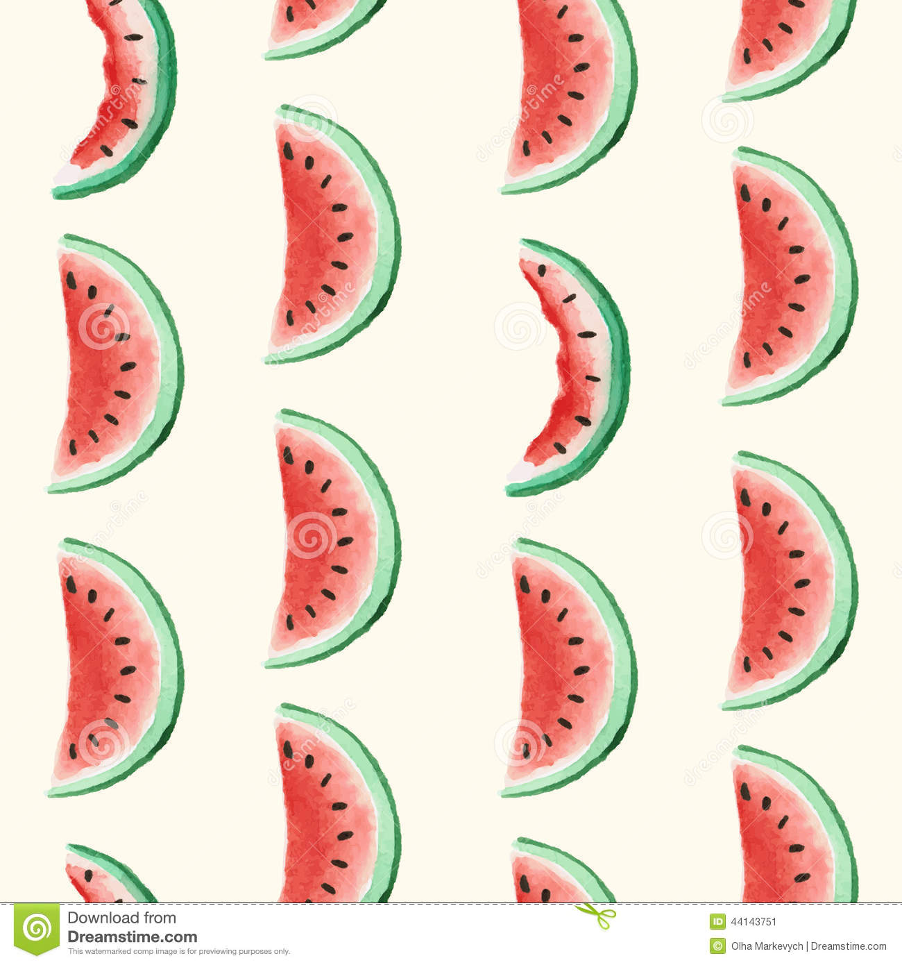 Watermelon Vector Pattern