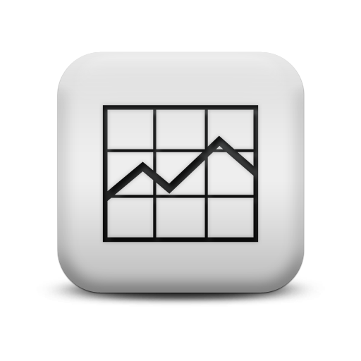 White Line Graph Icon