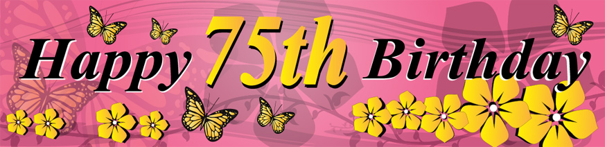 75th Birthday Banners