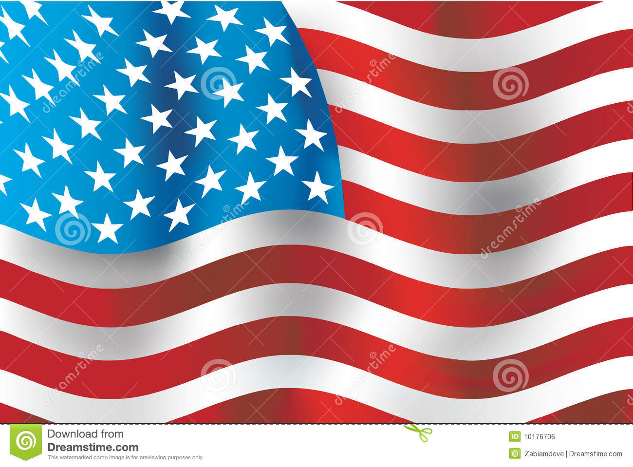 American Flag Vector Free