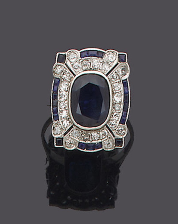 Art Deco Rectangular Diamond Rings