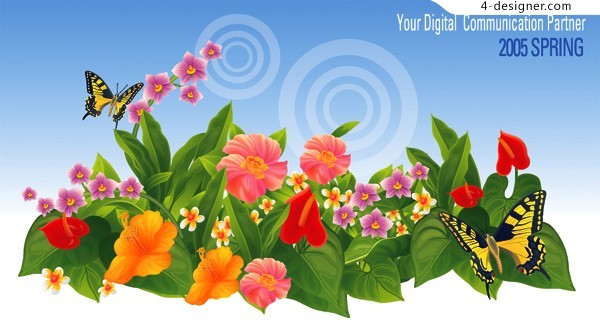 Beautiful Sceneries with Flowers and Butterflies Beautiful Sceneries with Flowers and Butterflies