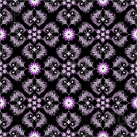 Black and Purple Vintage Pattern