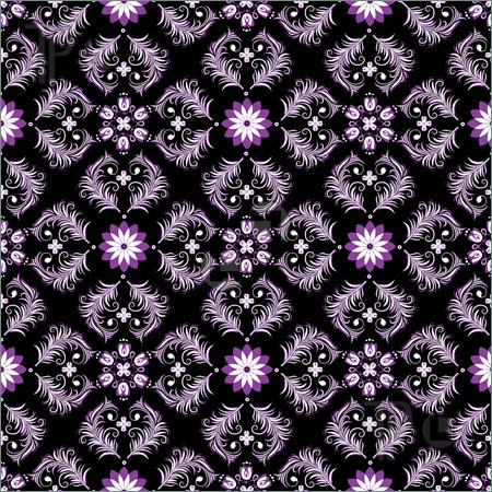 Black and Purple Vintage Pattern Black and Purple Vintage Pattern