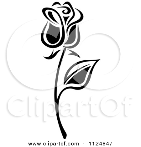 Black and White Rose Clip Art Black and White Rose Clip Art