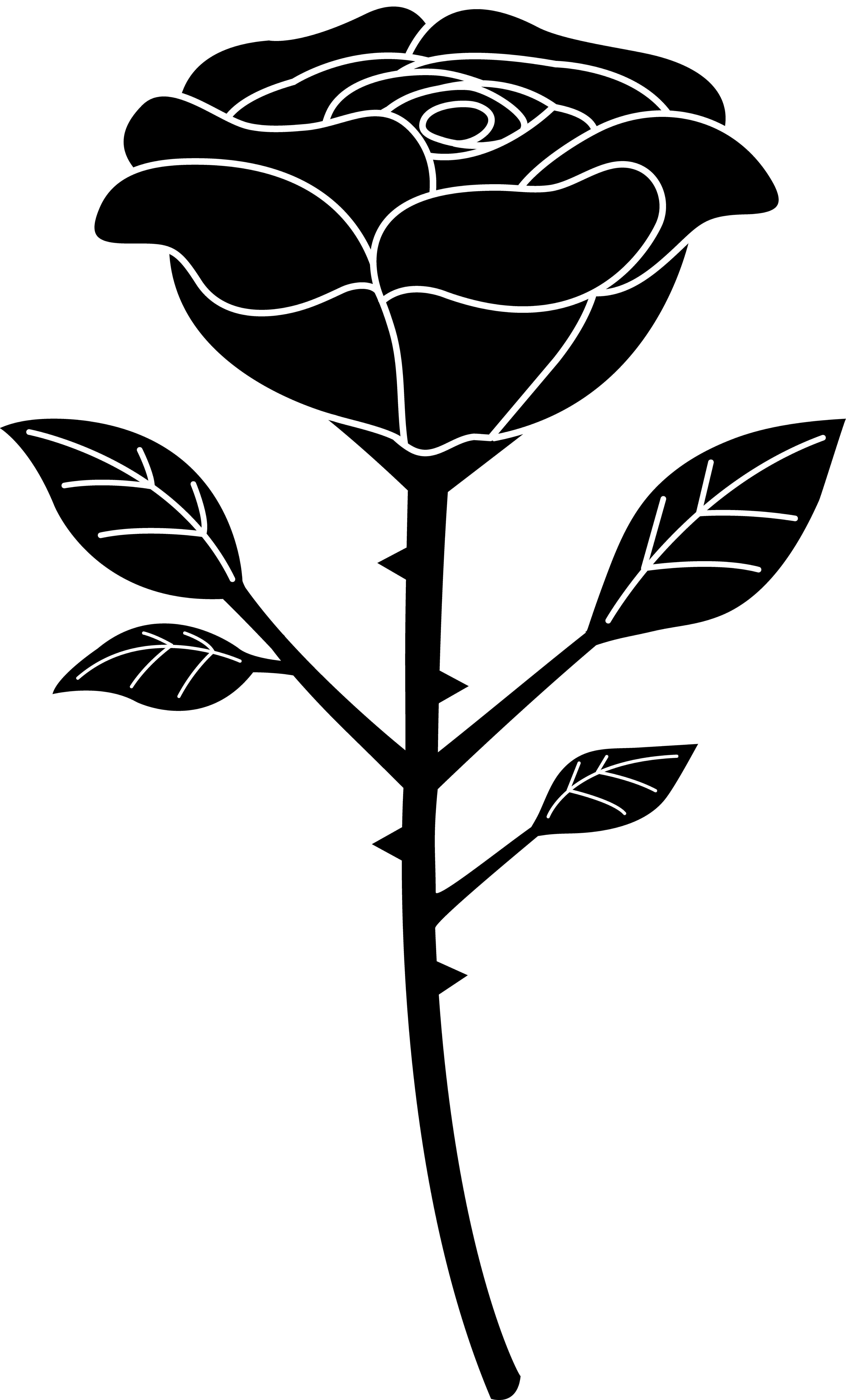Black and White Rose Flower Clip Art Black and White Rose Flower Clip Art