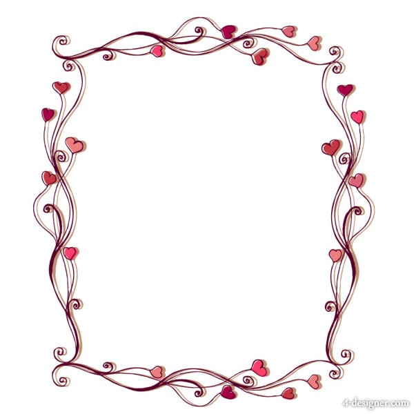 Black Heart Border Clip Art