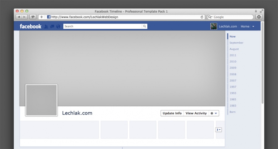 Blank Facebook Profile Page