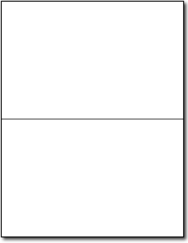 Blank Half-Fold Greeting Card Template