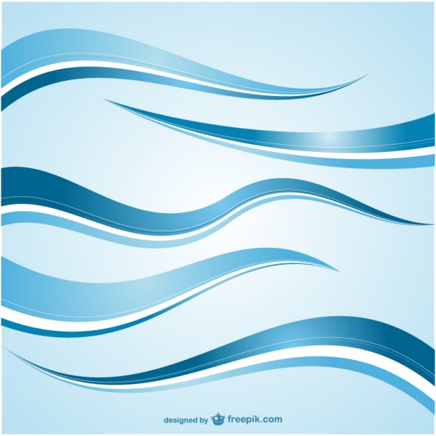 Blue Abstract Wave Vector Free