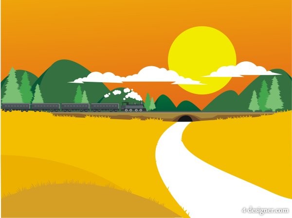 Cartoon Landscape Vector