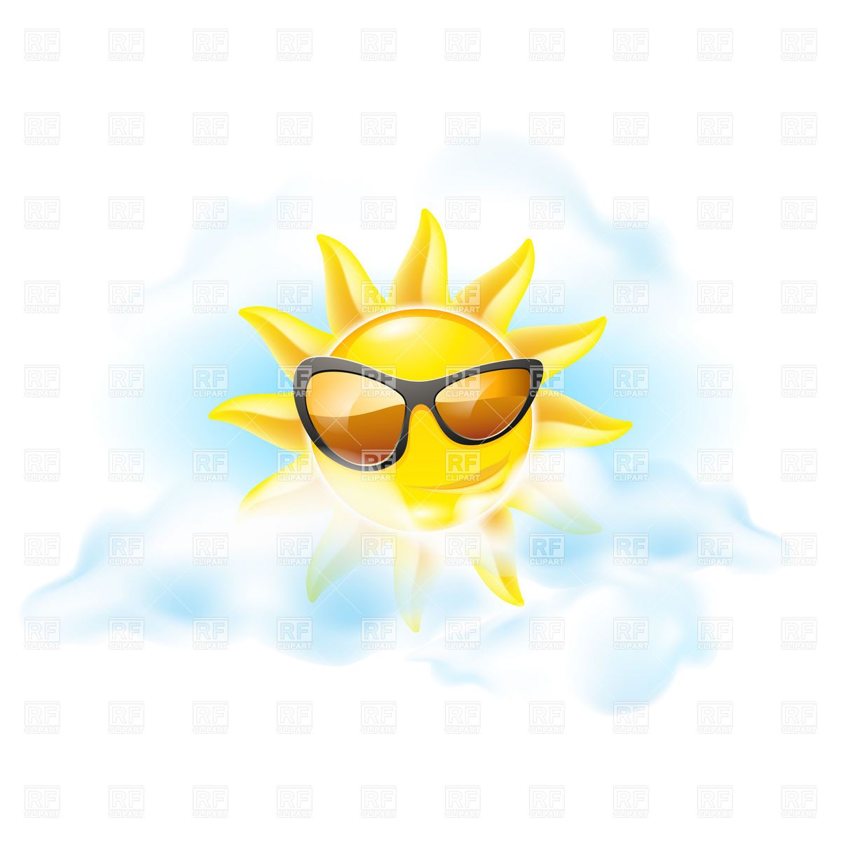 Cartoon Summer Sun Clip Art