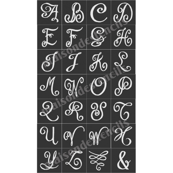 Chalkboard Alphabet Stencils